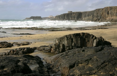 Coastline near El Cotillo, Fuerteventura, Canary Islands.
