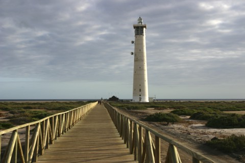 Lighthouse, Morro del Jable, Fuerteventura, Canary Islands.