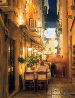 Restaurant, Dubrovnik, Croatia.