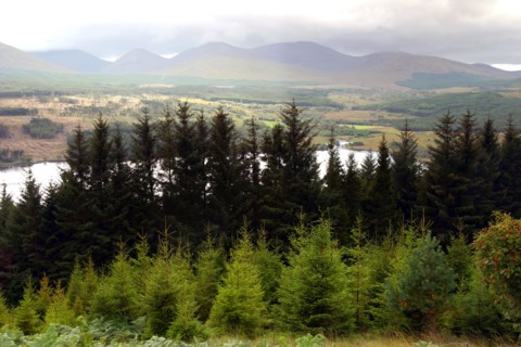 View across the Great Glen from Glen Garry, Highland, Scotland.