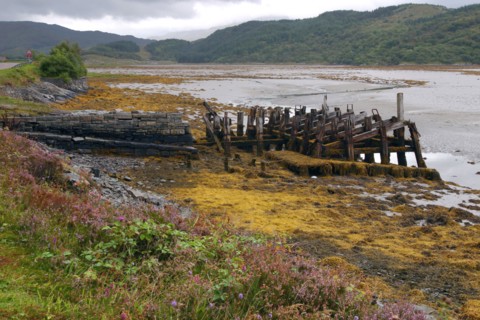 Derelict jetty near Glenuig, Highland, Scotland