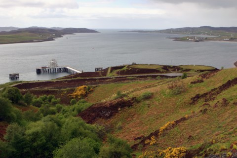 Old military pier, Loch Ewe, Highland, Scotland.