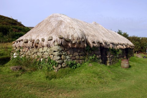 Black house, Colbost Folk Museum, Skye, Highland, Scotland.