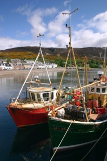 Fishing boats, Ullapool harbour, Highland, Scotland.