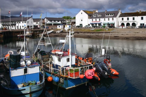 Fishing boats, Ullapool harbour, Highland, Scotland.