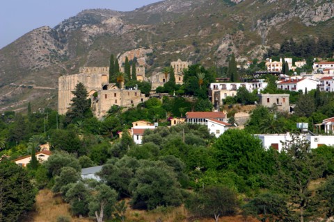 Village and abbey of Bellapais, North Cyprus.