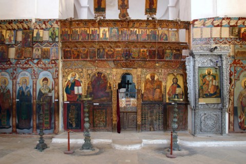 Interior of a monastery church, North Cyprus.