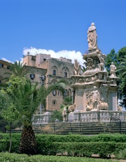 Palazzo dei Normanni from the Piazza della Vittoria, Palermo, Sicily, Italy.