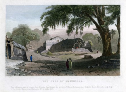 The Pass of Makundra, India, 19th century.  Artist: W le Petit
