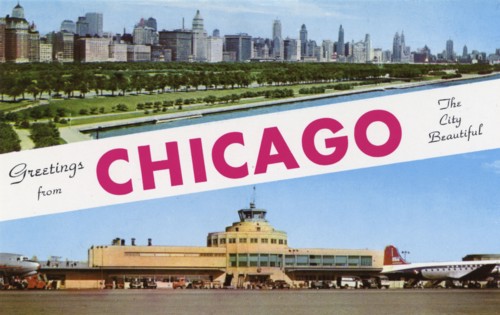 'Greetings from Chicago the City Beautiful', postcard, 1954. Artist: Unknown
