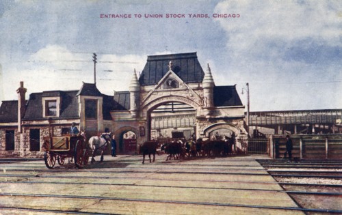 Entrance to Union Stock Yards, Chicago, Illinois, USA, 1909. Artist: Unknown