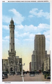 Michigan Avenue and Chicago Avenue, Chicago, Illinois, USA, 1929. Artist: Unknown