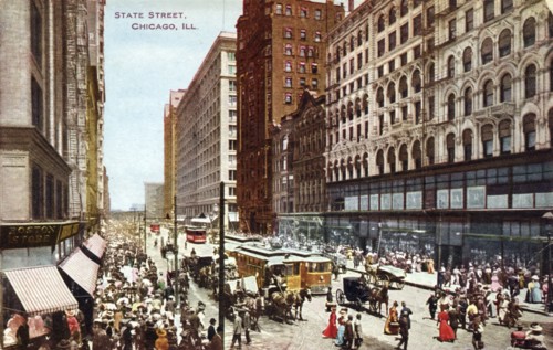 State Street, Chicago, Illinois, USA, 1910. Artist: Unknown