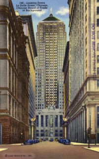 Looking down LaSalle Street, Chicago, Illinois, USA, 1941. Artist: Unknown