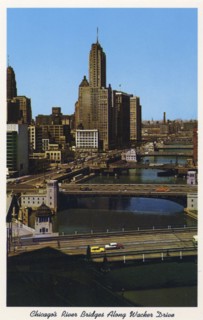 'Chicago's River Bridges along Wacker Drive', postcard, 1959. Artist: Unknown
