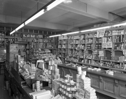 Co-op shop interior, Stairfoot, Barnsley, South Yorkshire, 1960. Artist: Michael Walters