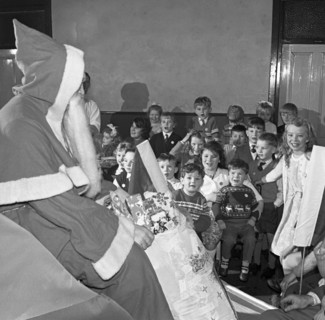 Santa Claus at a Methodist church in Swinton, South Yorkshire, 1964. Artist: Michael Walters