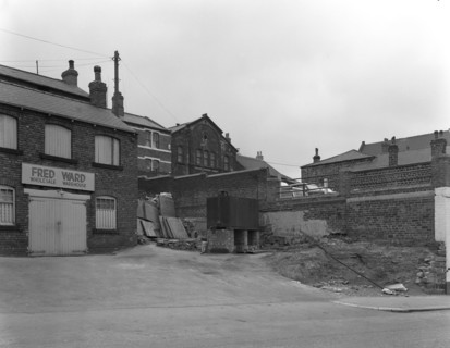 Greengrocer's warehouse exterior, Mexborough, South Yorkshire, 1966. Artist: Michael Walters
