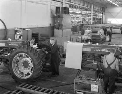 International Harvester tractor factory, Doncaster, South Yorkshire, 1966. Artist: Michael Walters