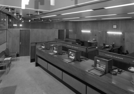 Yorkshire Bank interior, Mexborough, South Yorkshire, 1970.  Artist: Michael Walters