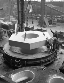 Pattern for a giant magnet casting, Edgar Allen's steel foundry, Sheffield, South Yorkshire, 1963. Artist: Michael Walters