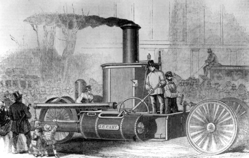 Steam fire engine, New York, USA, 1858. Artist: Unknown