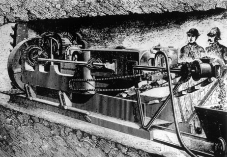Digging a Channel Tunnel, 19th century. Artist: Unknown