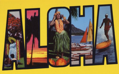 'Aloha', postcard, 1962. Artist: Unknown
