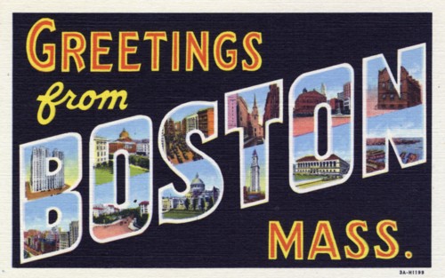 'Greetings from Boston, Massachusetts', postcard, 1933. Artist: Unknown