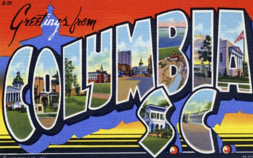 'Greetings from Columbia, South Carolina', postcard, 1939. Artist: Unknown