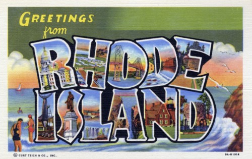 'Greetings from Rhode Island', postcard, 1939. Artist: Unknown