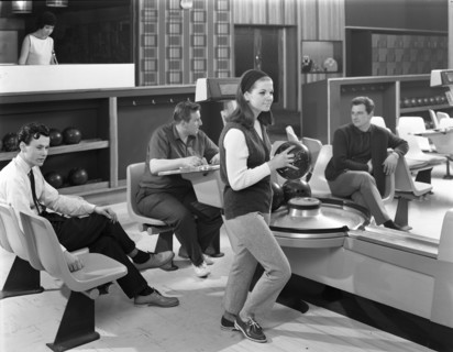 Group of young people at Silver Blades bowling alley, Sheffield, South Yorkshire, 1965. Artist: Michael Walters