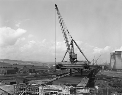 Tinsley Viaduct under construction, Meadowhall, near Sheffield, South Yorkshire, 1967. Artist: Michael Walters