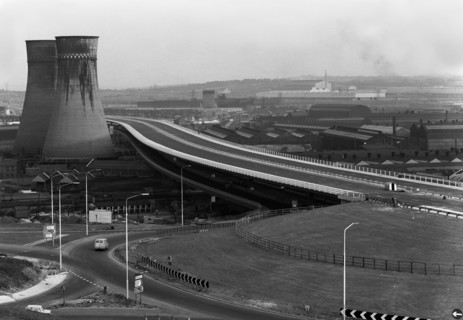 Tinsley Viaduct on the M1 after completion, Sheffield, South Yorkshire, 1968.  Artist: Michael Walters