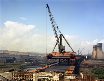 Tinsley Viaduct under construction, Meadowhall, near Sheffield, South Yorkshire, 1967. Artist: Michael Walters