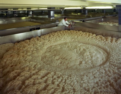 Fermenting vessels at Tetley's brewery, Leeds, West Yorkshire, 1968.  Artist: Michael Walters
