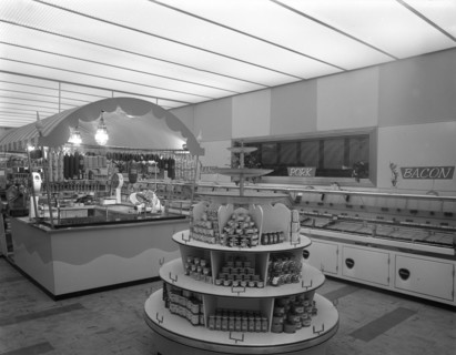 Barnsley Co-op, butchery department, 1957. Artist: Michael Walters