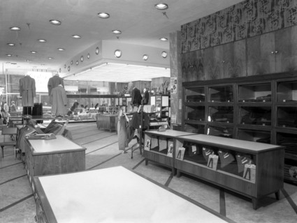 Barnsley Co-operative society, men's tailoring department, South Yorkshire, 1960. Artist: Michael Walters