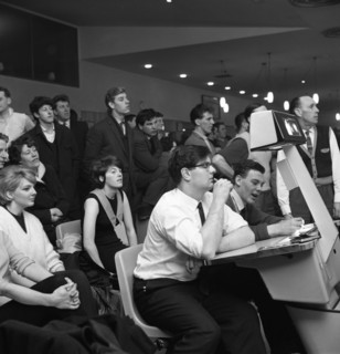 Steelworks social evening at a bowling alley, Sheffield, South Yorkshire, 1964. Artist: Michael Walters