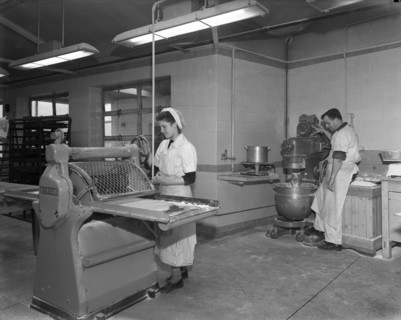 Pastry making for meat pies, Rawmarsh, South Yorkshire, 1955. Artist: Michael Walters