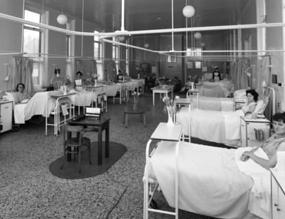 Patients on a women's surgical ward, Montague Hospital, Mexborough, South Yorkshire, 1968. Artist: Michael Walters