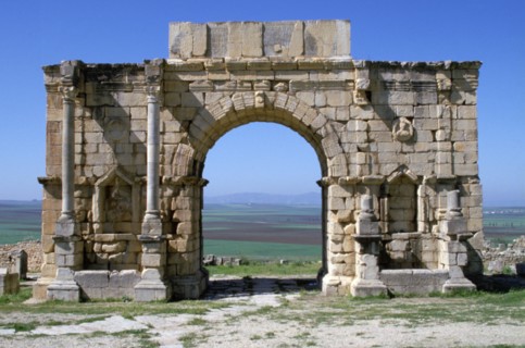 Triumphal arch, Volubilis, Morocco.