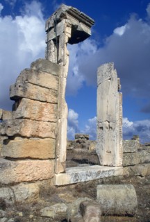 Temple doorway, Cyrene, Libya.