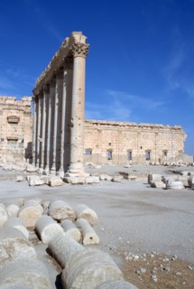 Courtyard of the Temple of Bel, Palmyra, Syria.