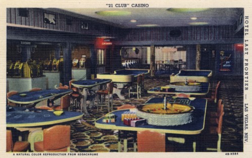 Interior of the '21 Club' casino, Las Vegas, Nevada, USA, 1944. Artist: Unknown