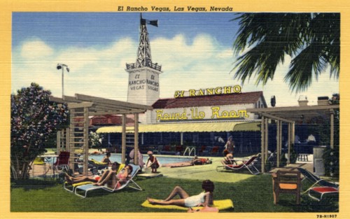 'El Rancho Vegas, Las Vegas, Nevada', postcard, 1947. Artist: Unknown