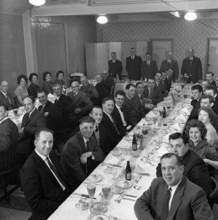 Awards ceremony dinner for ICI employees, Doncaster, South Yorkshire, 1962. Artist: Michael Walters
