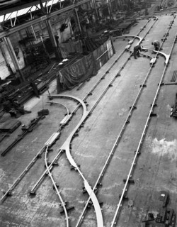 Installation of trackwork in an ICI Plant, Sheffield, South Yorkshire, 1963. Artist: Michael Walters