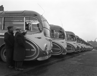 Fleet of AEC Regal Mk4s belonging to Philipson's Coaches, Goldthorpe, South Yorkshire, 1963. Artist: Michael Walters