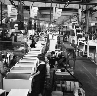 Refrigerators being assembled at the GEC in Swinton, South Yorkshire, 1963.  Artist: Michael Walters